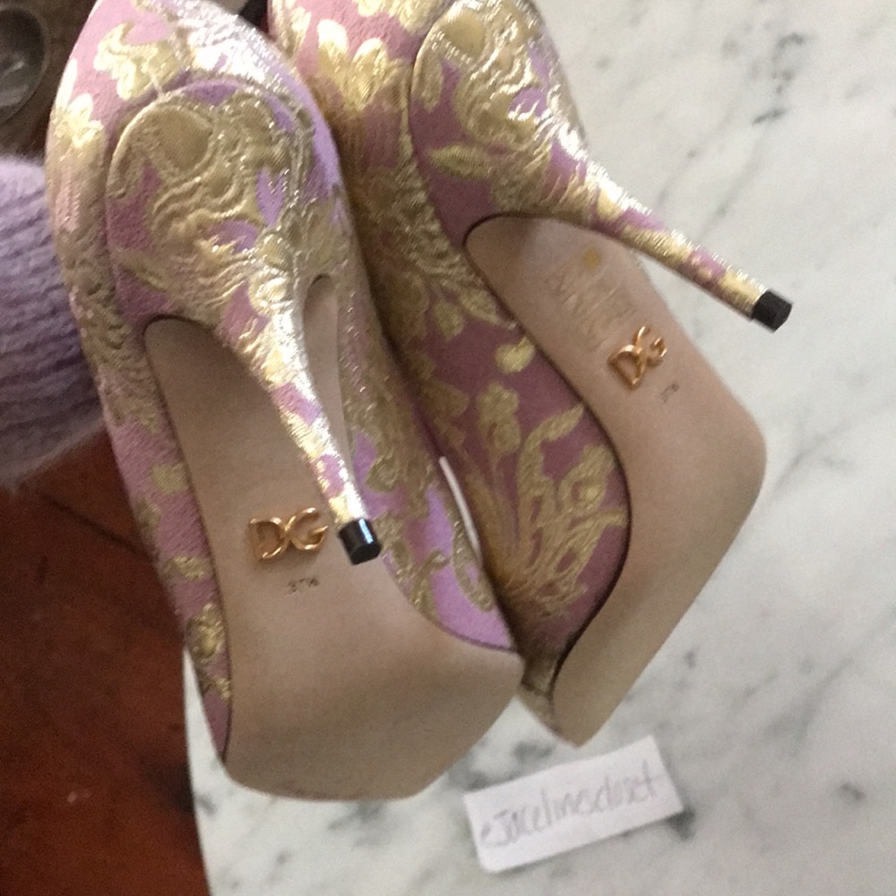 Dolce & Gabbana Purple Heels 37.5 - Picture 4 of 7